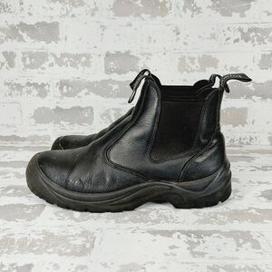 Nortiv 8 Furness Black Leather Steel Toe Waterproof Work Boots T683